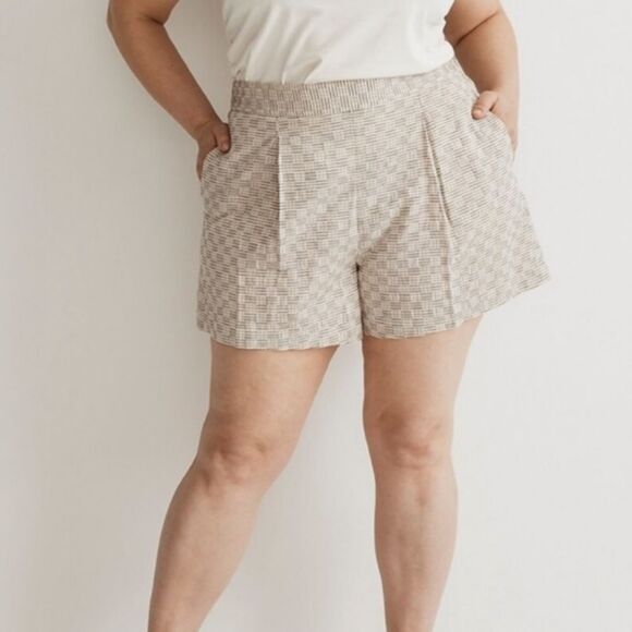 Madewell Clean Pull-On Shorts Cotton Linen Size Medium - Picture 2 of 8